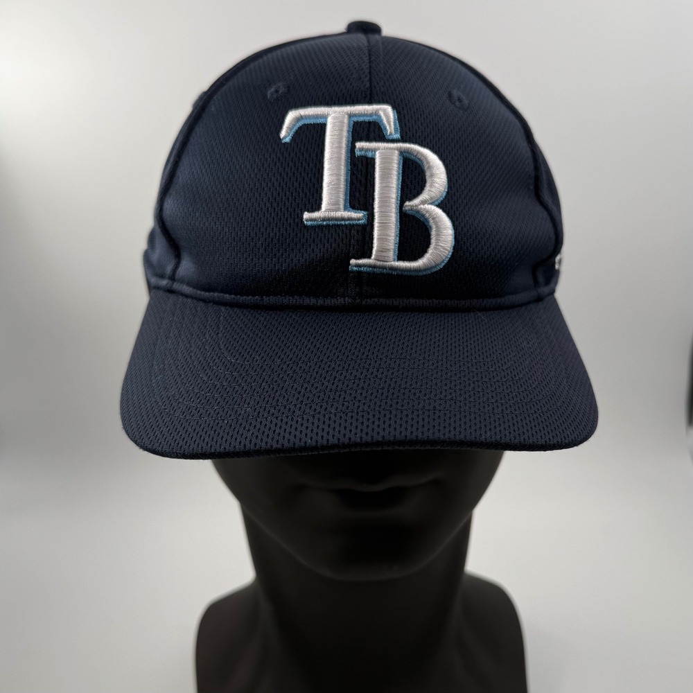 Team MLB Tampa Bay Rays Youth Hat Navy Blue Mesh Adjustable Baseball Cap TB Logo
